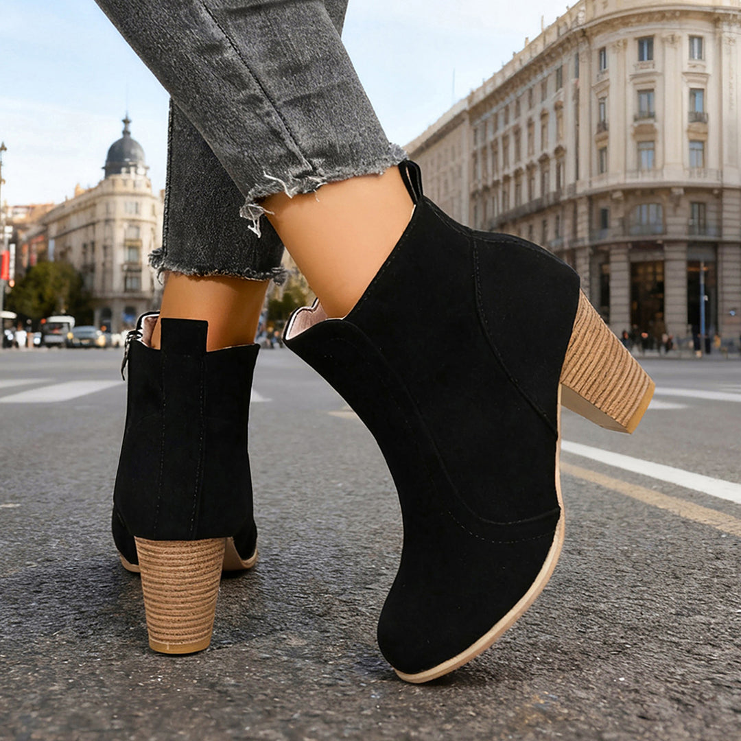 Damer Stiliga Ankelboots med Blockklack Mirla-Eva Jonsson