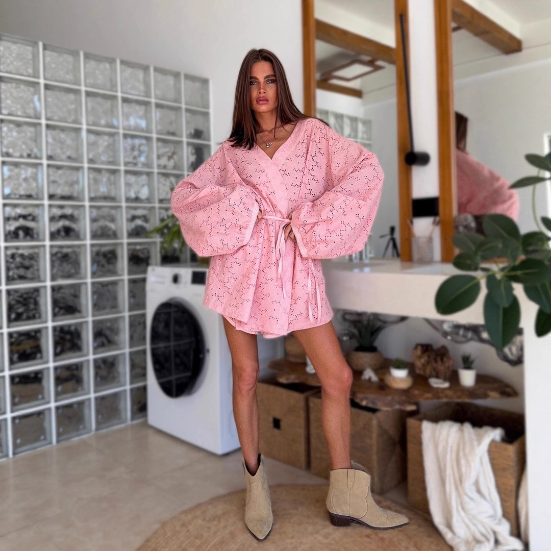Damer Stilren Kimono med Midjebälte Mirla-Eva Jonsson