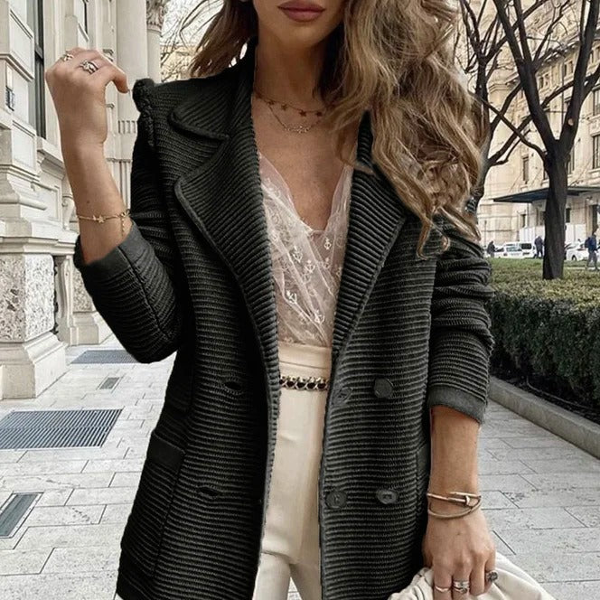 Damer Stilren Stickad Blazer Mirla-Eva Jonsson