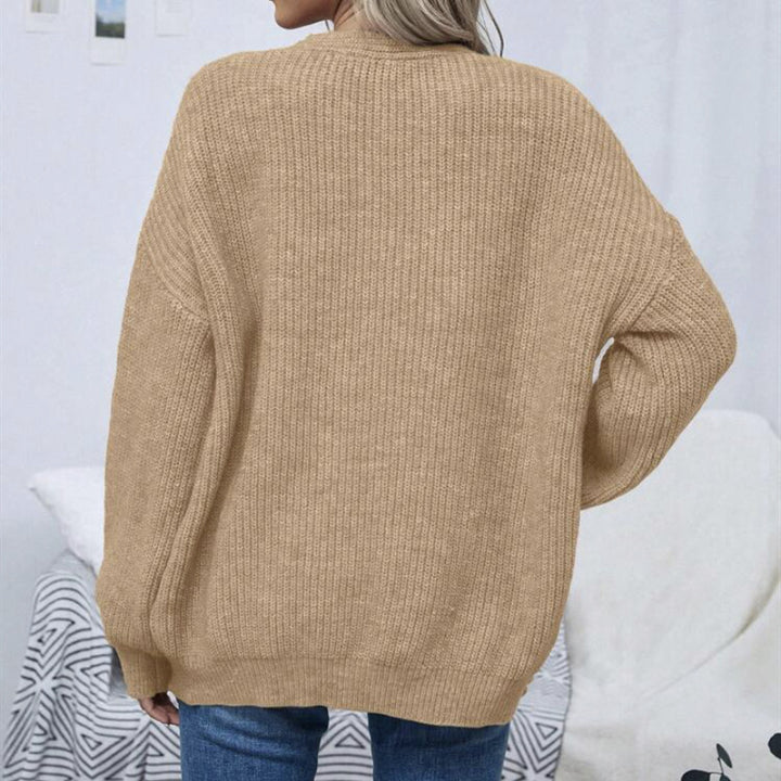 Damer Stor stickad cardigan med voluminösa ärmar och elegant struktur Eva Jonsson-Eva Jonsson