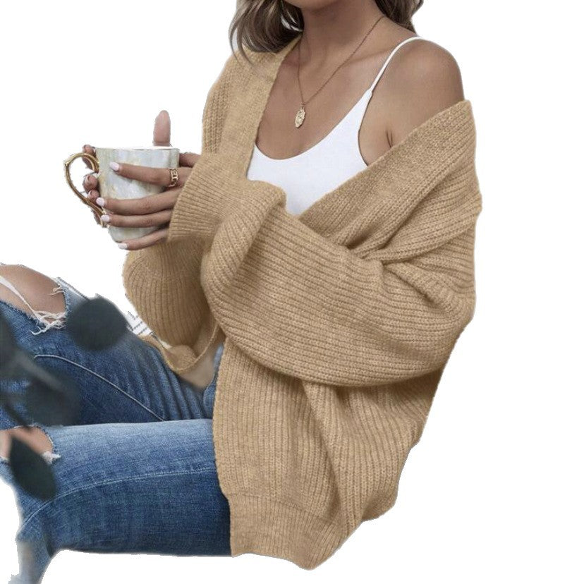 Damer Stor stickad cardigan med voluminösa ärmar och elegant struktur Eva Jonsson-Eva Jonsson