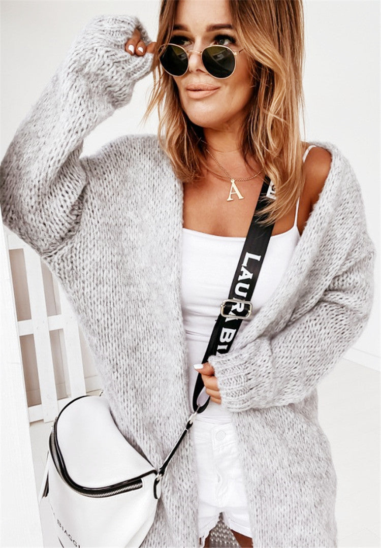 Damer Stort Oversized Stickad cardigan med lös maska Mirla-Eva Jonsson