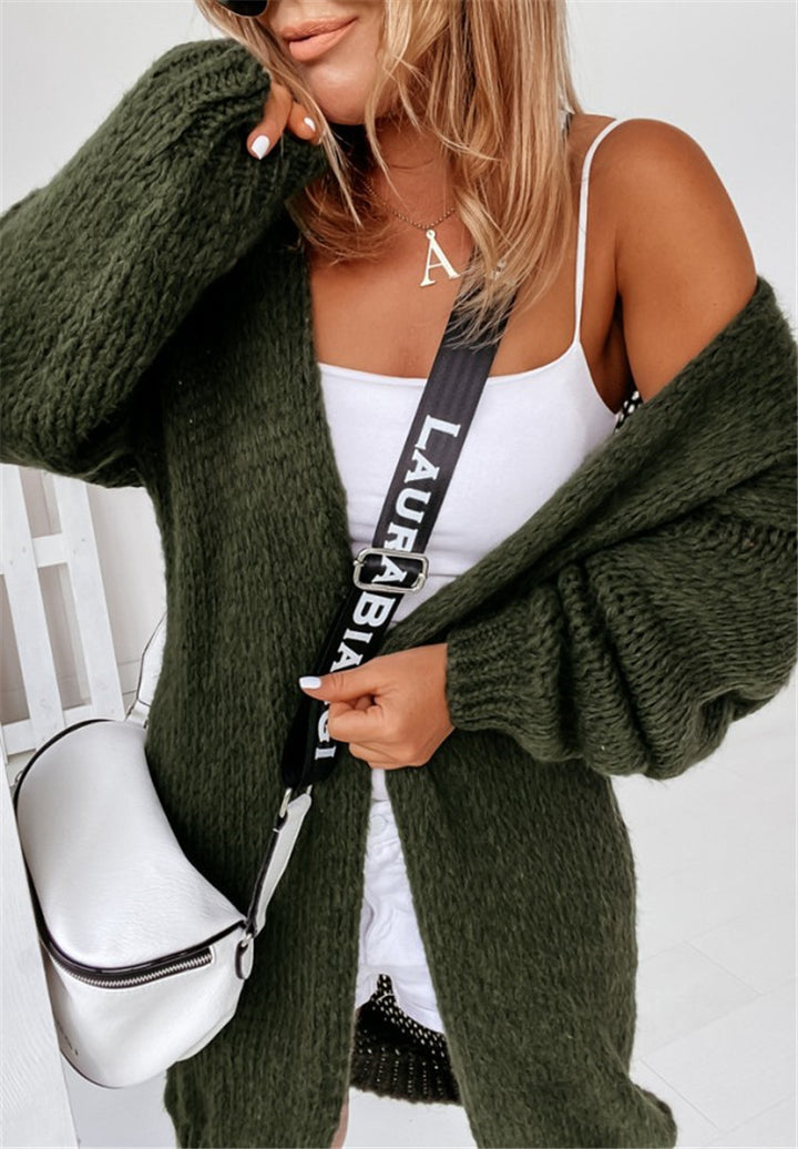 Damer Stort Oversized Stickad cardigan med lös maska Mirla-Eva Jonsson