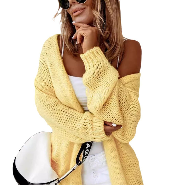 Damer Stort Oversized Stickad cardigan med lös maska Mirla-Eva Jonsson