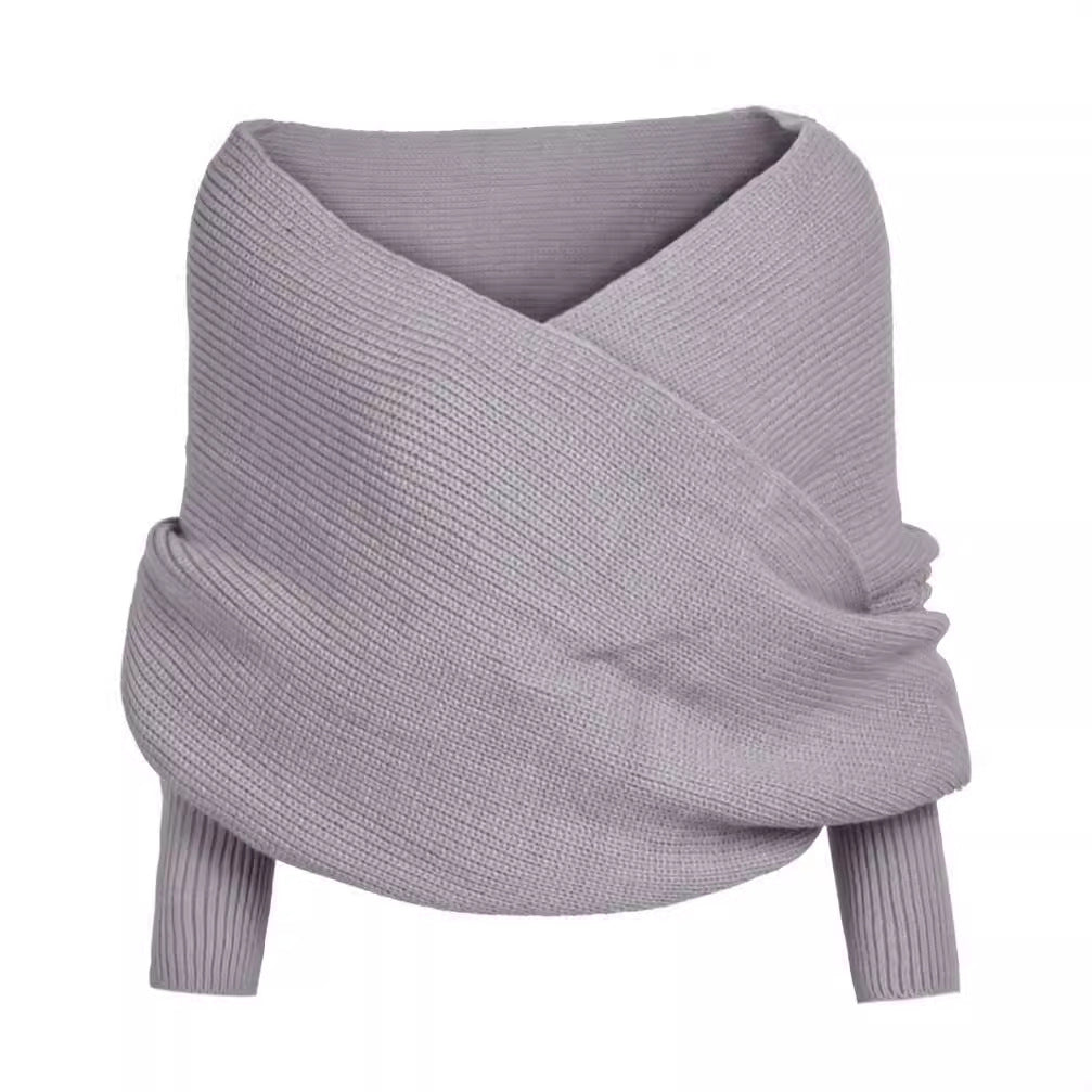 Damer Stort stickat scarfs med innovativ knutdesign och mjukt material Eva Jonsson-Eva Jonsson