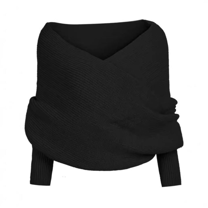 Damer Stort stickat scarfs med innovativ knutdesign och mjukt material Eva Jonsson-Eva Jonsson