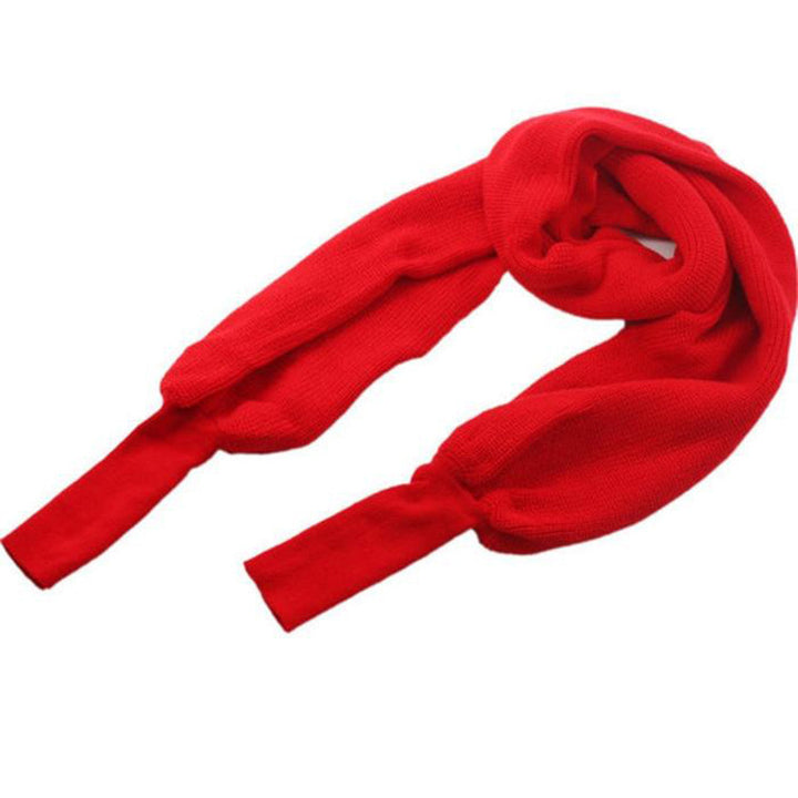 Damer Stort stickat scarfs med innovativ knutdesign och mjukt material Eva Jonsson-Eva Jonsson