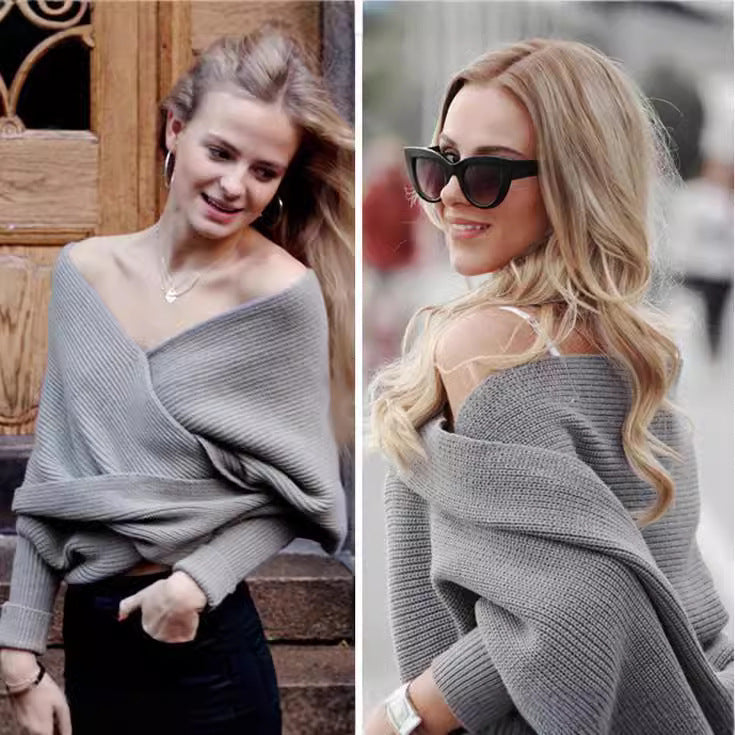 Damer Stort stickat scarfs med innovativ knutdesign och mjukt material Eva Jonsson-Eva Jonsson