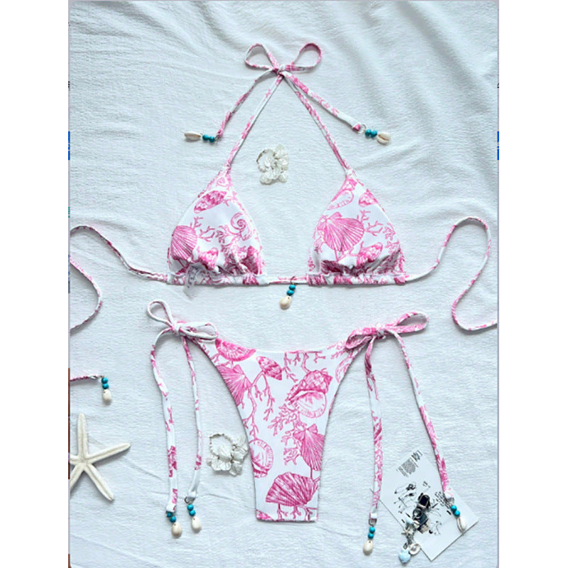 Damer Strand-Bikini-set med justerbara axelremmar och maritima accessoarer Mirla-Eva Jonsson
