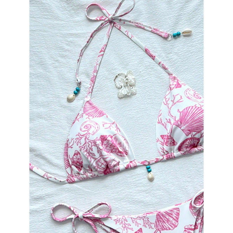 Damer Strand-Bikini-set med justerbara axelremmar och maritima accessoarer Mirla-Eva Jonsson