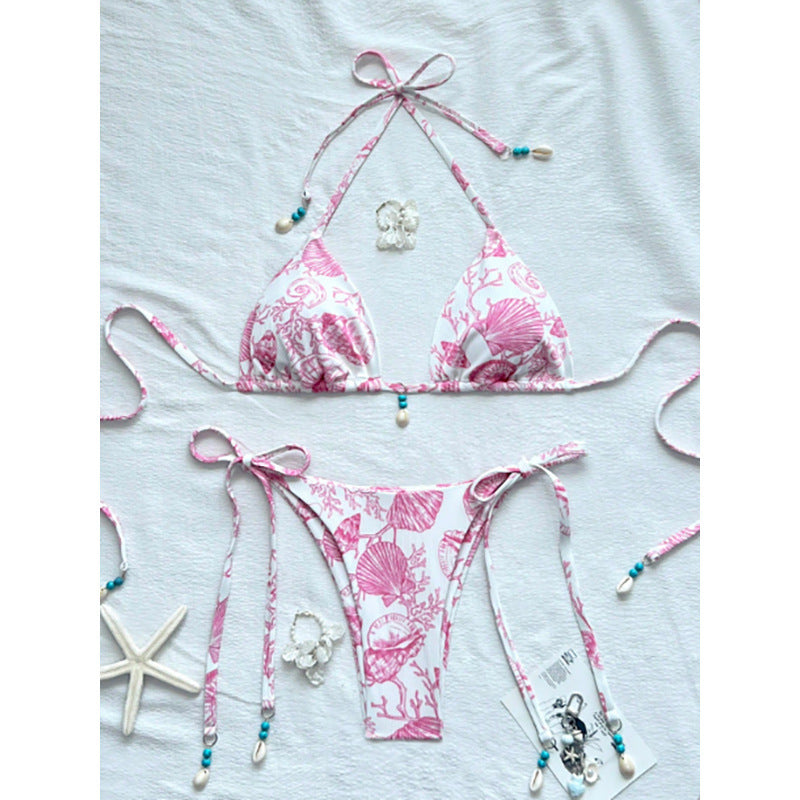 Damer Strand-Bikini-set med justerbara axelremmar och maritima accessoarer Mirla-Eva Jonsson