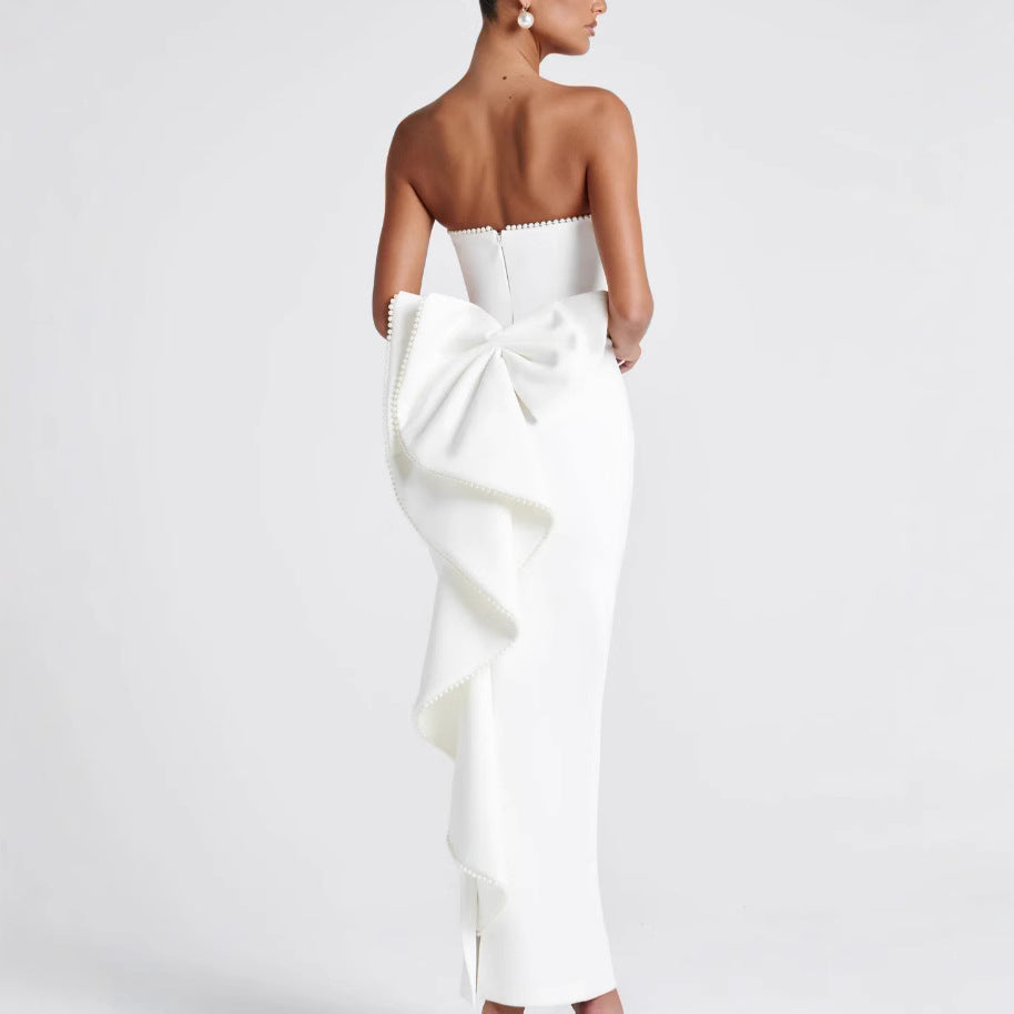 Damer Strapless Maxikjol med raffinerad silhuett och eleganta detaljer Eva Jonsson-Eva Jonsson