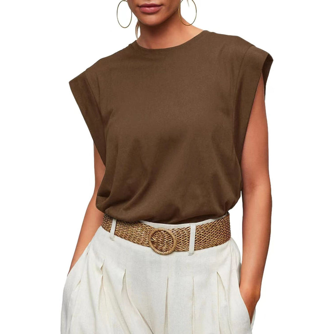 Damer Stylish Oversized T-Shirt med axelvaddar Mirla-Eva Jonsson