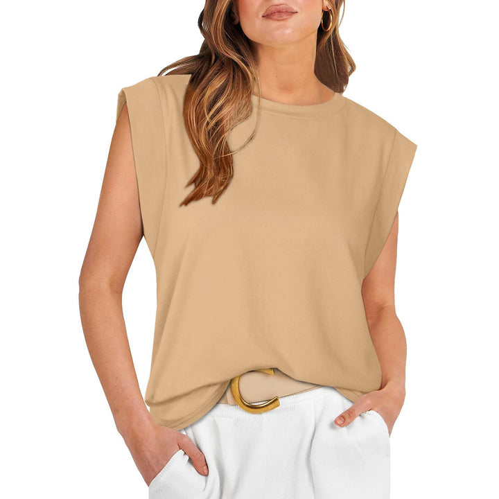 Damer Stylish Oversized T-Shirt med axelvaddar Mirla-Eva Jonsson