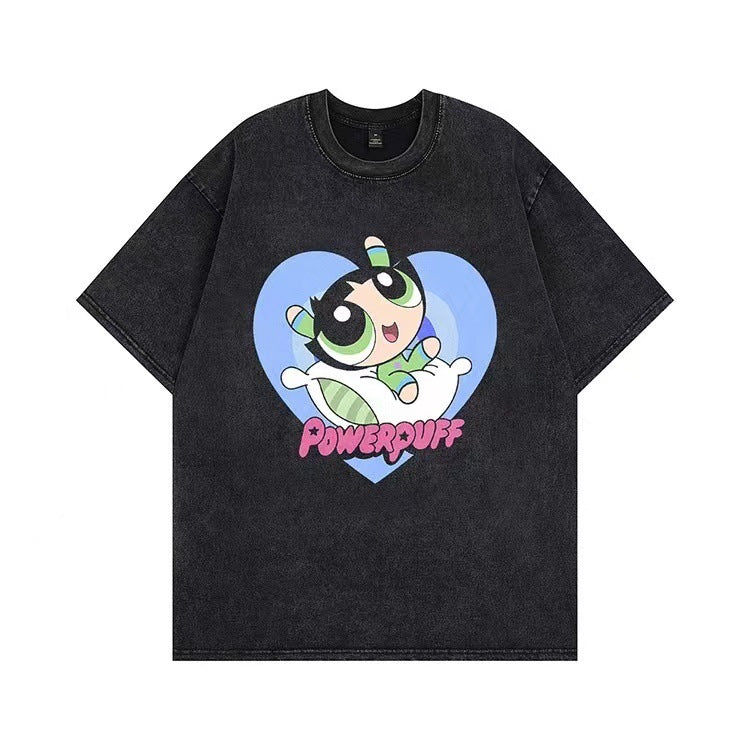 Damer T-shirt med anpassad Powerpuff Girls grafisk tryck Mirla-Eva Jonsson