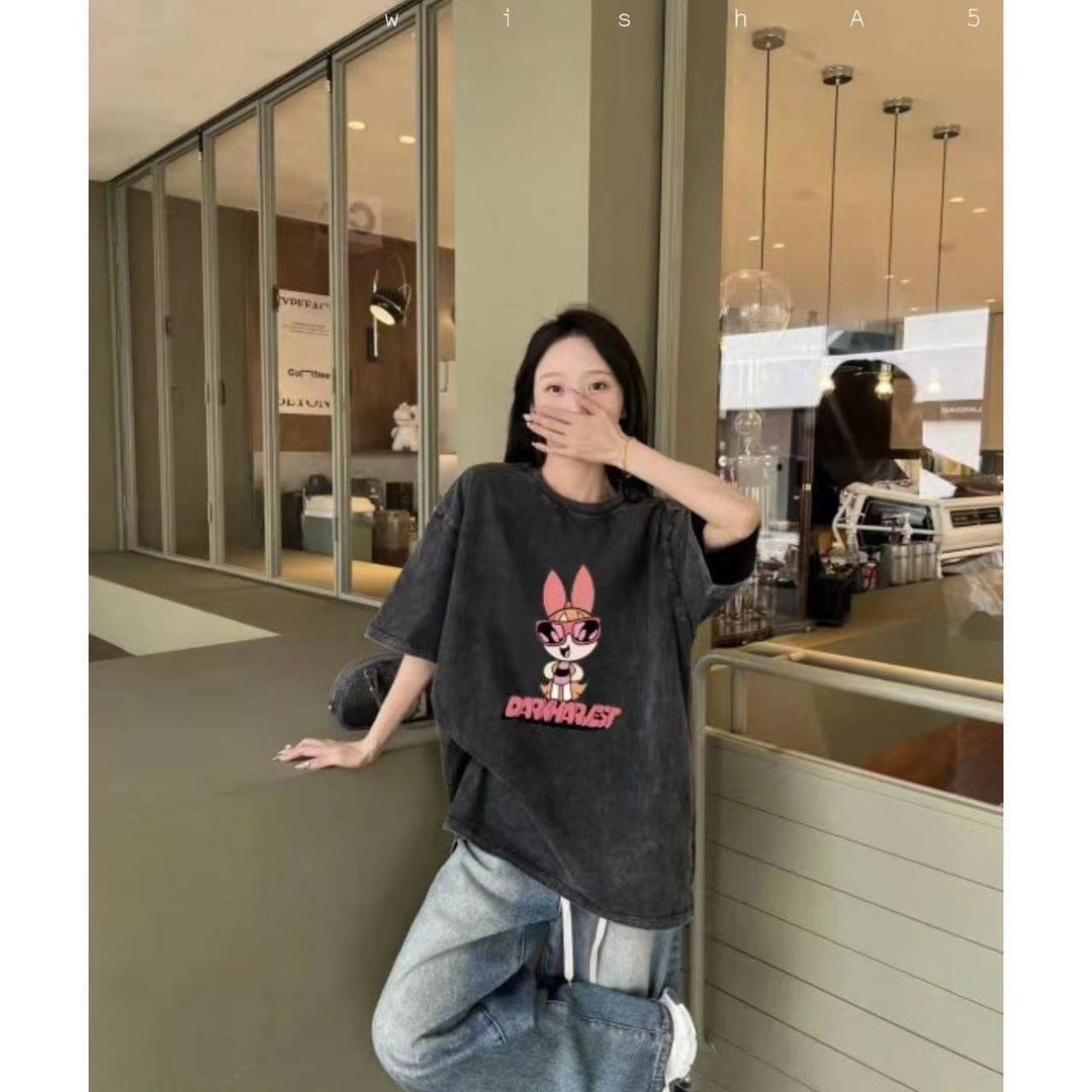 Damer T-shirt med anpassad Powerpuff Girls grafisk tryck Mirla-Eva Jonsson