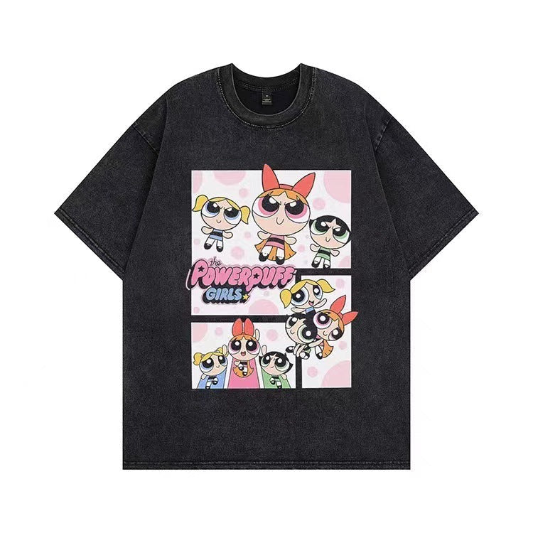 Damer T-shirt med anpassad Powerpuff Girls grafisk tryck Mirla-Eva Jonsson
