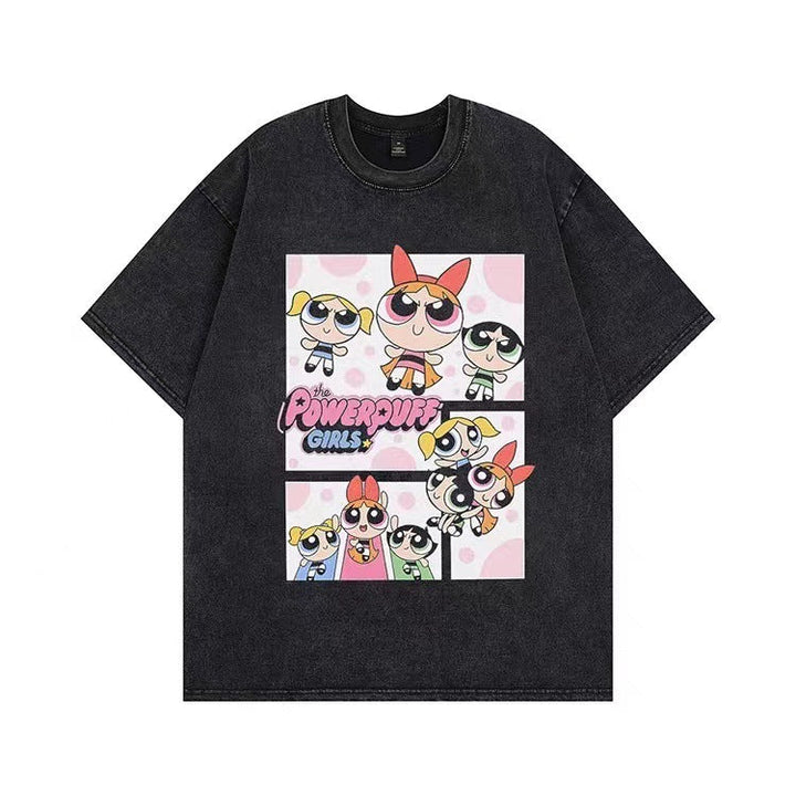 Damer T-shirt med anpassad Powerpuff Girls grafisk tryck Mirla-Eva Jonsson