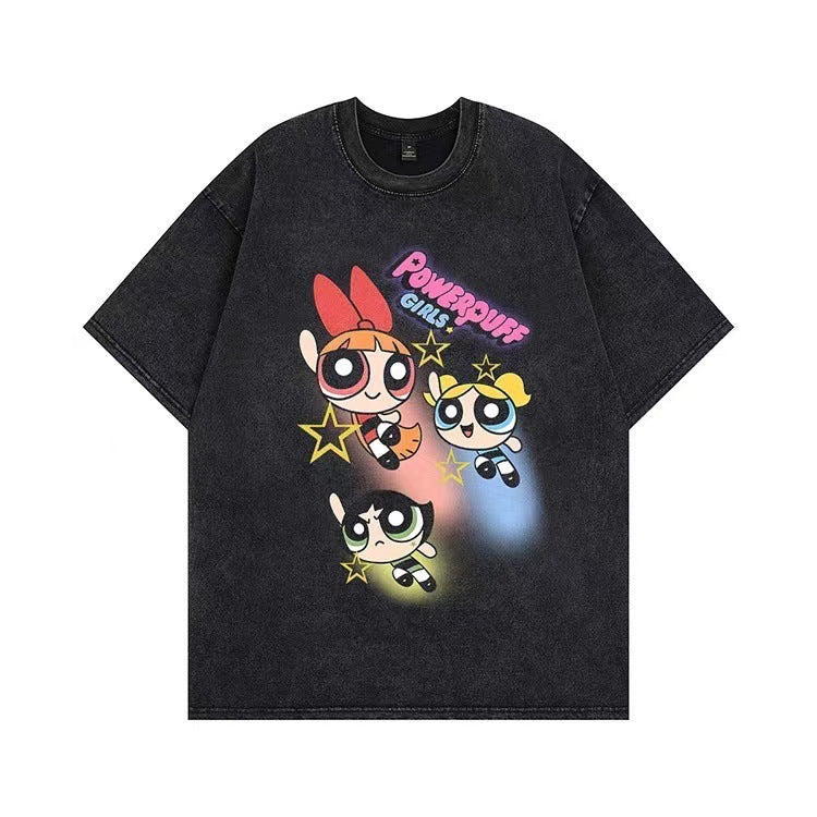 Damer T-shirt med anpassad Powerpuff Girls grafisk tryck Mirla-Eva Jonsson