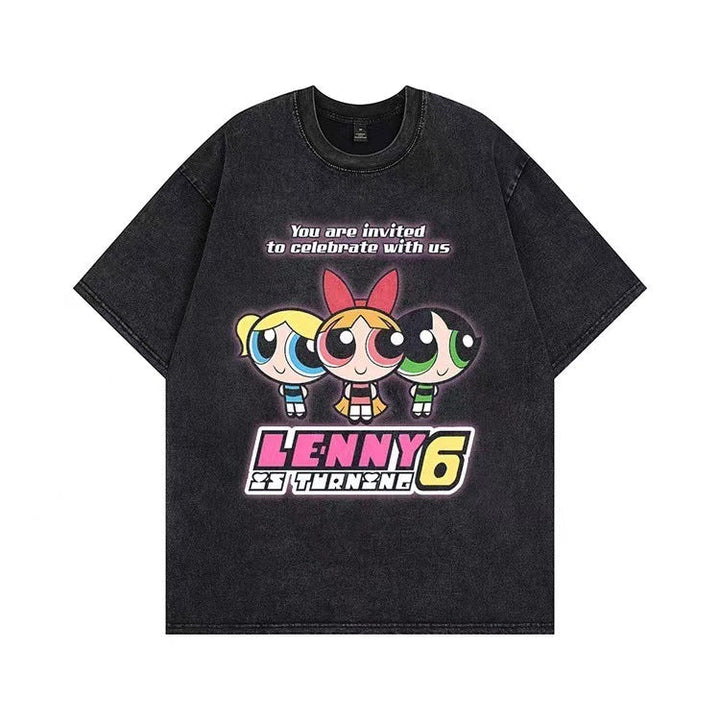 Damer T-shirt med anpassad Powerpuff Girls grafisk tryck Mirla-Eva Jonsson