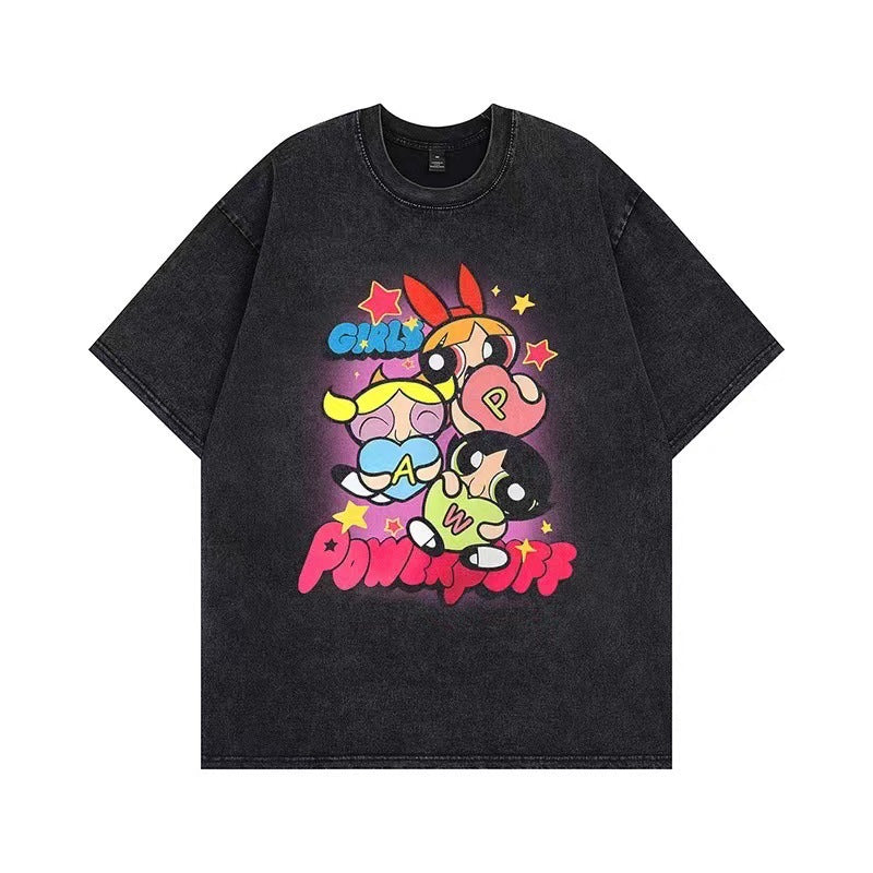 Damer T-shirt med anpassad Powerpuff Girls grafisk tryck Mirla-Eva Jonsson
