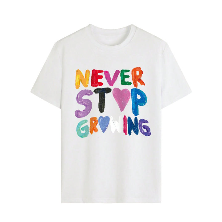 Damer T-shirt med kreativt motiverande tryck Mirla-Eva Jonsson