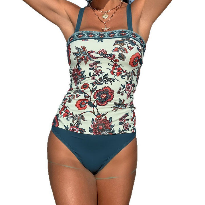 Damer Tankini-set med blommönster och justerbara axelband Mirla-Eva Jonsson