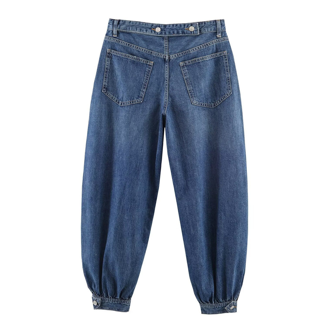 Damer Tapered Jeans med elastiskt midjeband och bekväm passform Mirla-Eva Jonsson