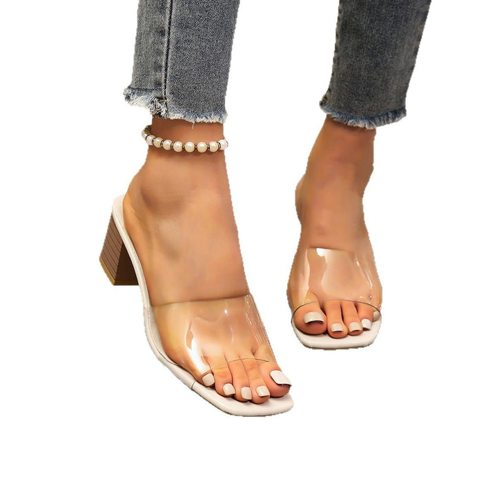 Damer Transparent Blockklack Sandaler med Bekväm Passform Mirla-Eva Jonsson
