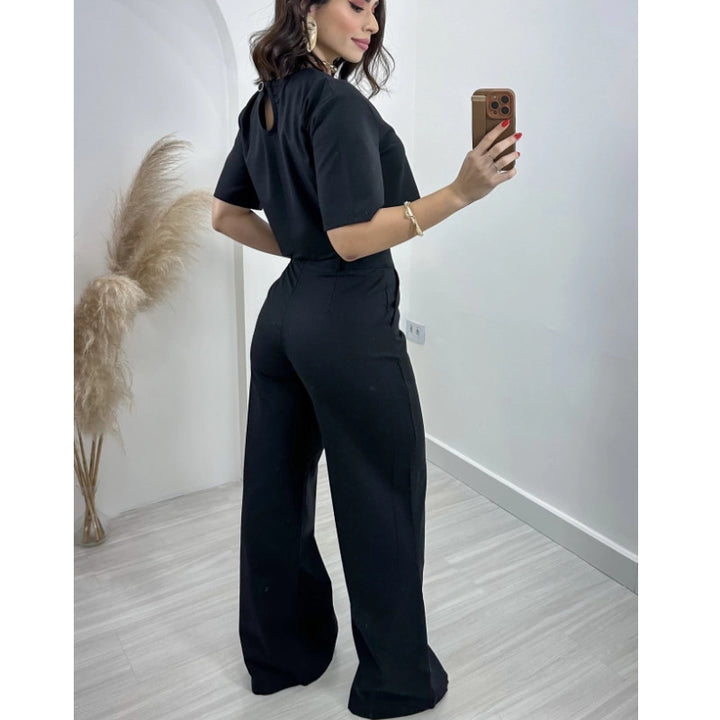 Damer Trendig Crop-Top med vida byxor Eva Jonsson-Eva Jonsson