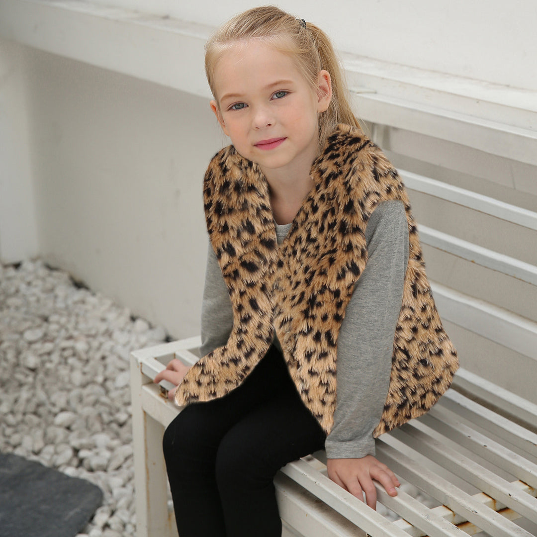 Damer Trendig Leopardpälsväst Mirla-Eva Jonsson