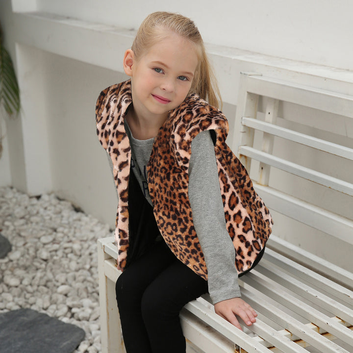 Damer Trendig Leopardpälsväst Mirla-Eva Jonsson