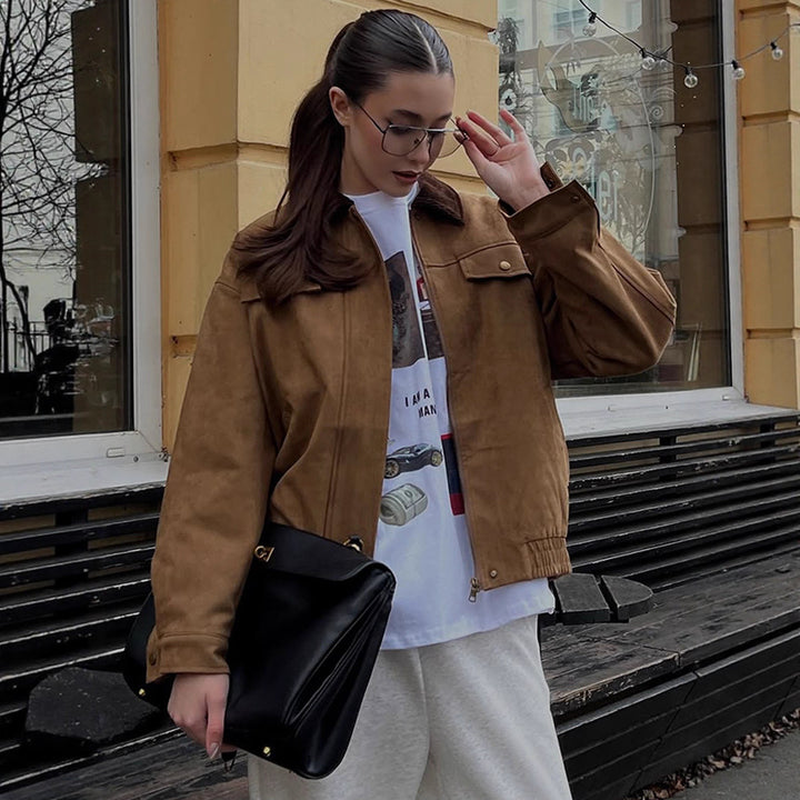 Damer Trendig Mockajacka med fransiga detaljer Mirla-Eva Jonsson