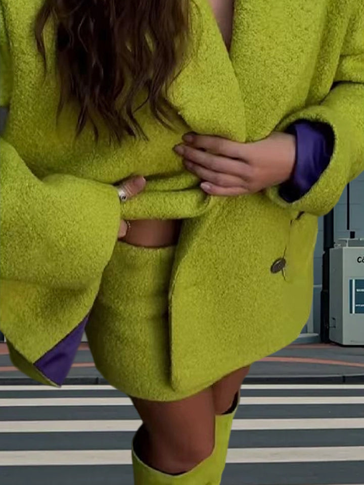 Damer Trendig Övergripande Blazer i Ullblandning med Hjärtdetalj Mirla-Eva Jonsson