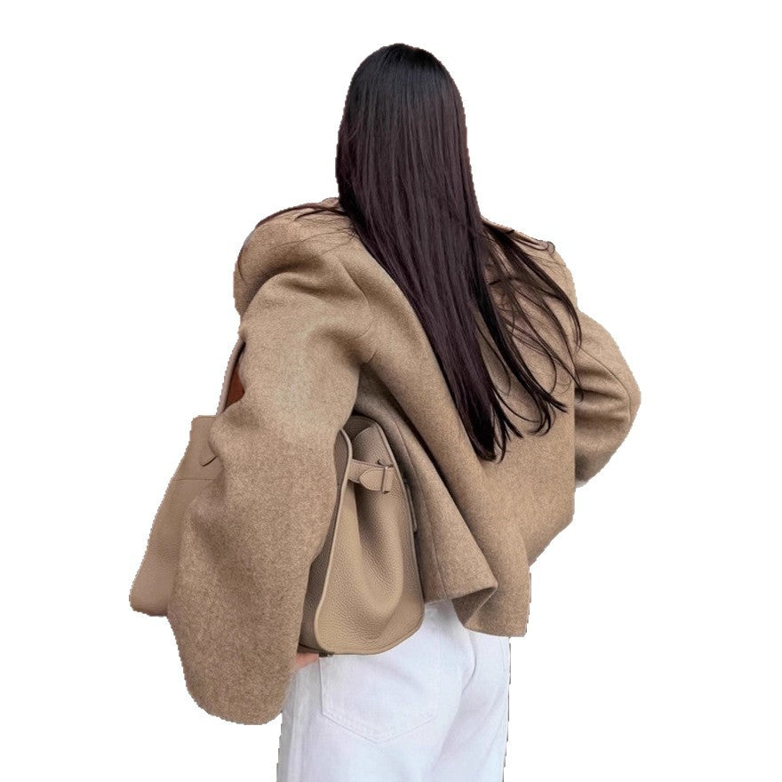 Damer Trendig Oversized Jacka i elegant Ullmix Mirla-Eva Jonsson