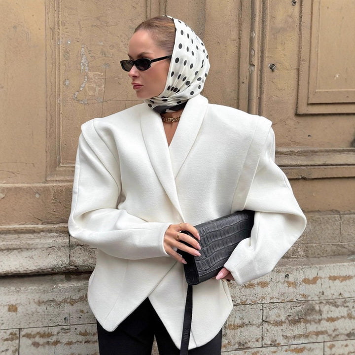 Damer Trendig Oversized-Ullkappa med figursydd design och bälte Mirla-Eva Jonsson