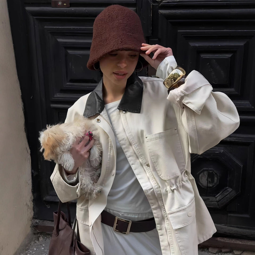 Damer Trendig Oversized-jacka med elegant krage och praktiska fickor Mirla-Eva Jonsson