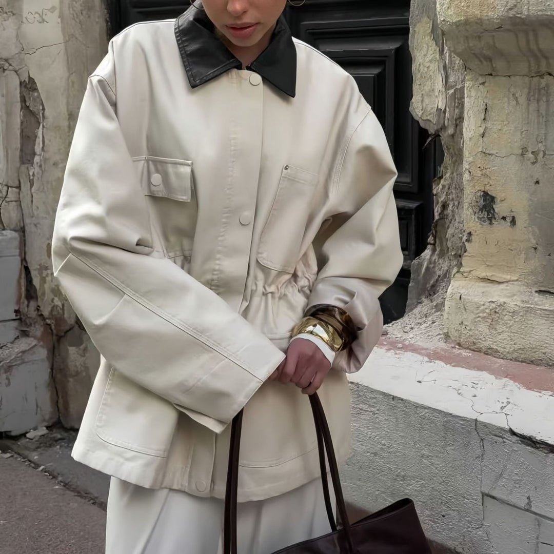 Damer Trendig Oversized-jacka med elegant krage och praktiska fickor Mirla-Eva Jonsson