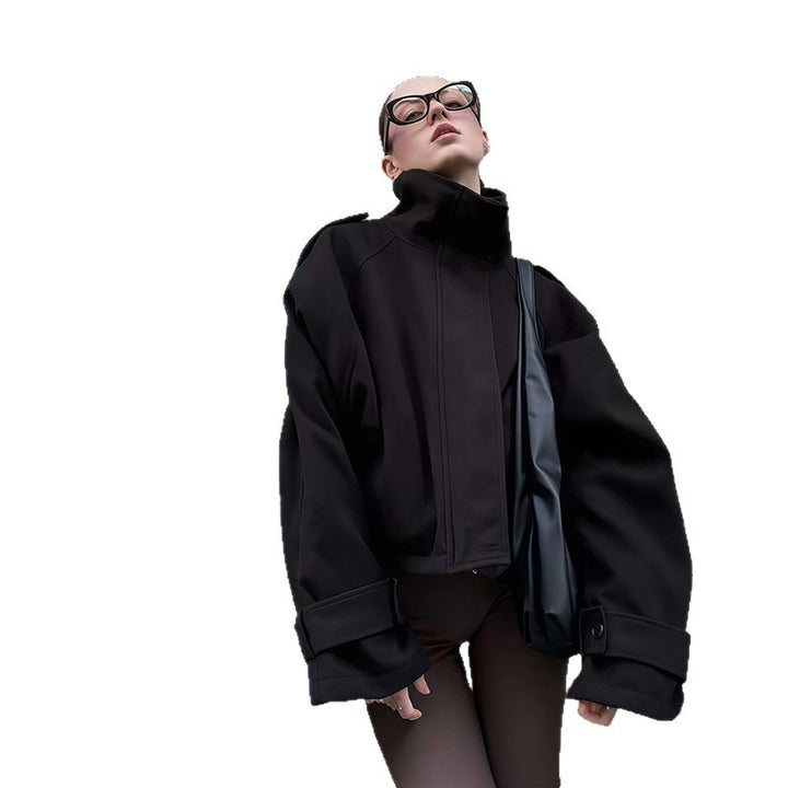 Damer Trendig Oversized-jacka med hög krage och innovativ skärning Eva Jonsson-Eva Jonsson