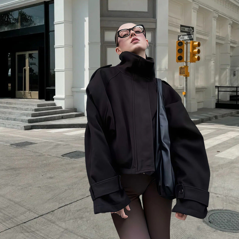 Damer Trendig Oversized-jacka med hög krage och innovativ skärning Eva Jonsson-Eva Jonsson