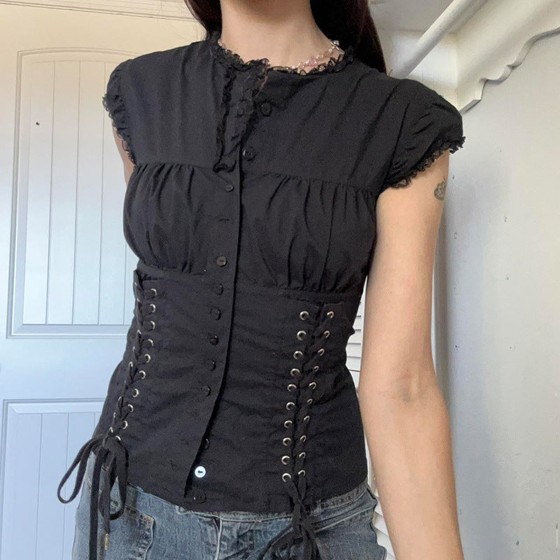 Damer Trendig Volantkjol med asymmetrisk skärning och ruffles Mirla-Eva Jonsson