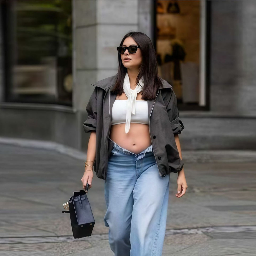 Damer Trendig oversized Utility-jacka med sidodragkedja och avslappnad passform Mirla-Eva Jonsson