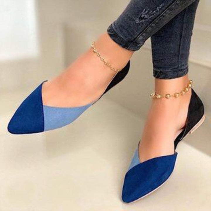 Damer Trendiga Ballerinas med Finessigt Häldesign och Unika Färgbakgrunder Mirla-Eva Jonsson