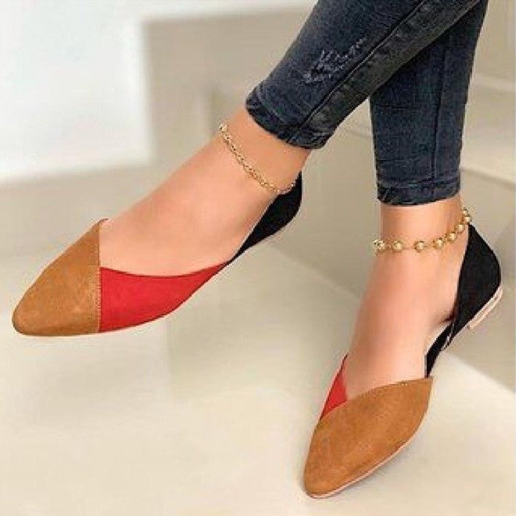 Damer Trendiga Ballerinas med Finessigt Häldesign och Unika Färgbakgrunder Mirla-Eva Jonsson
