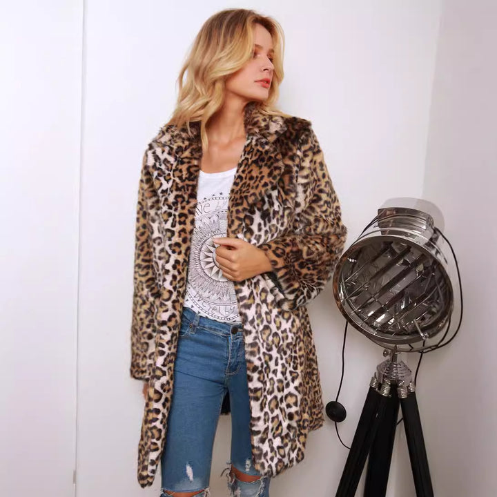 Damer Trendigt Leopardpäls-Cape Mirla-Eva Jonsson