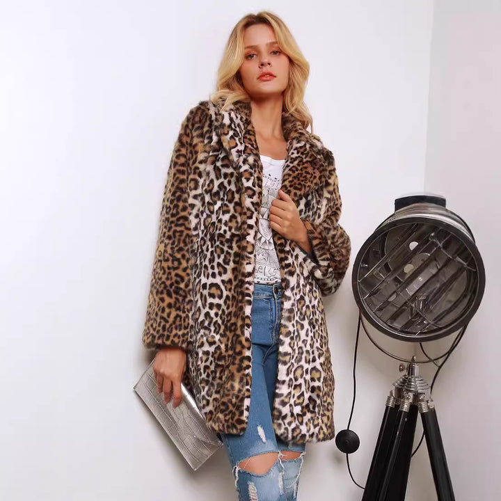 Damer Trendigt Leopardpäls-Cape Mirla-Eva Jonsson
