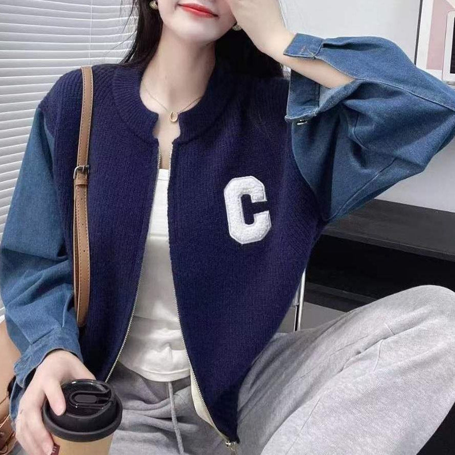 Damer Trendy Kofta med Denimärmar Mirla-Eva Jonsson