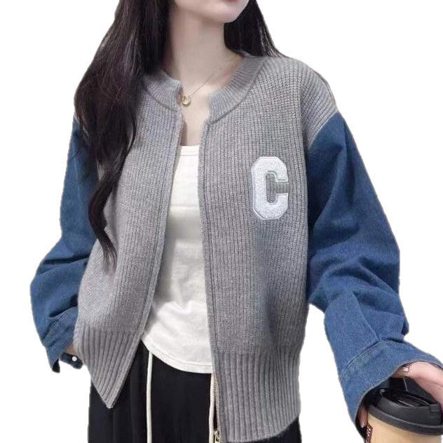 Damer Trendy Kofta med Denimärmar Mirla-Eva Jonsson