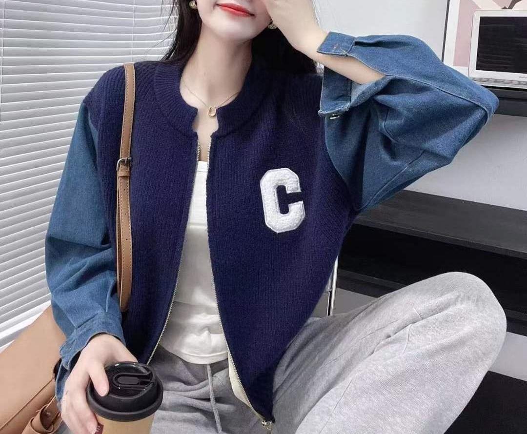 Damer Trendy Kofta med Denimärmar Mirla-Eva Jonsson