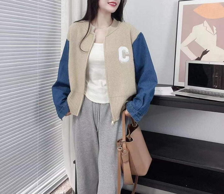 Damer Trendy Kofta med Denimärmar Mirla-Eva Jonsson